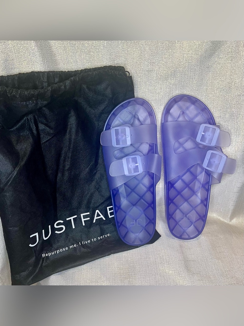 JustFab Purple Jelly Sandals Size 10